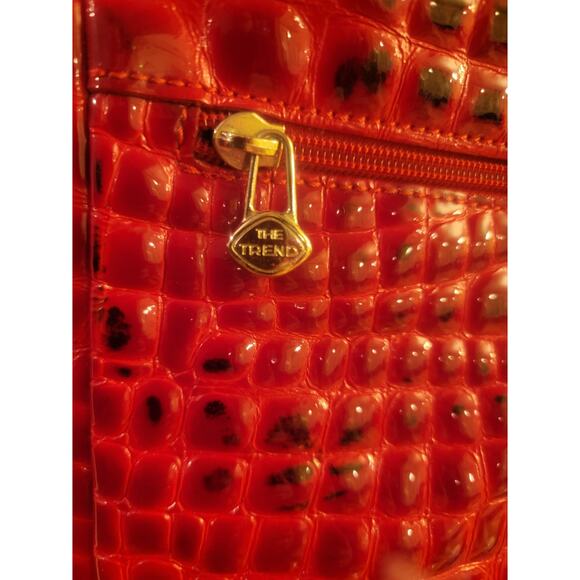 Original THE TREND Red Crocodile Print Cross Body Bag - Picture 3 of 13